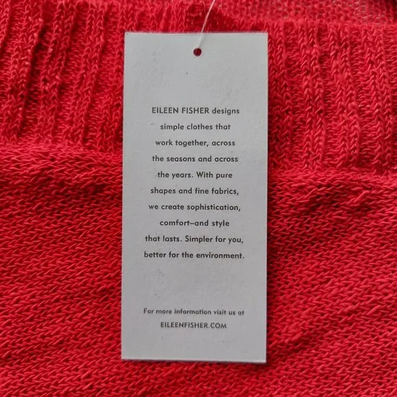 NWT EILEEN FISHER WOMAN 3X Melange Linen Grain Cascading Front Textured Cardigan - Picture 14 of 16